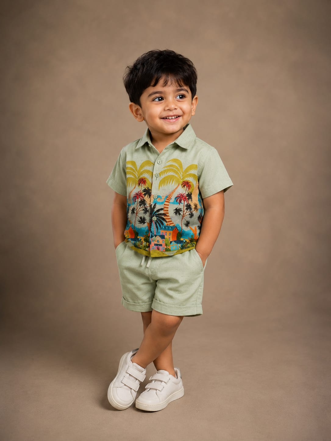 Hawai Green Co-Ord For boys 1Y to 5Y