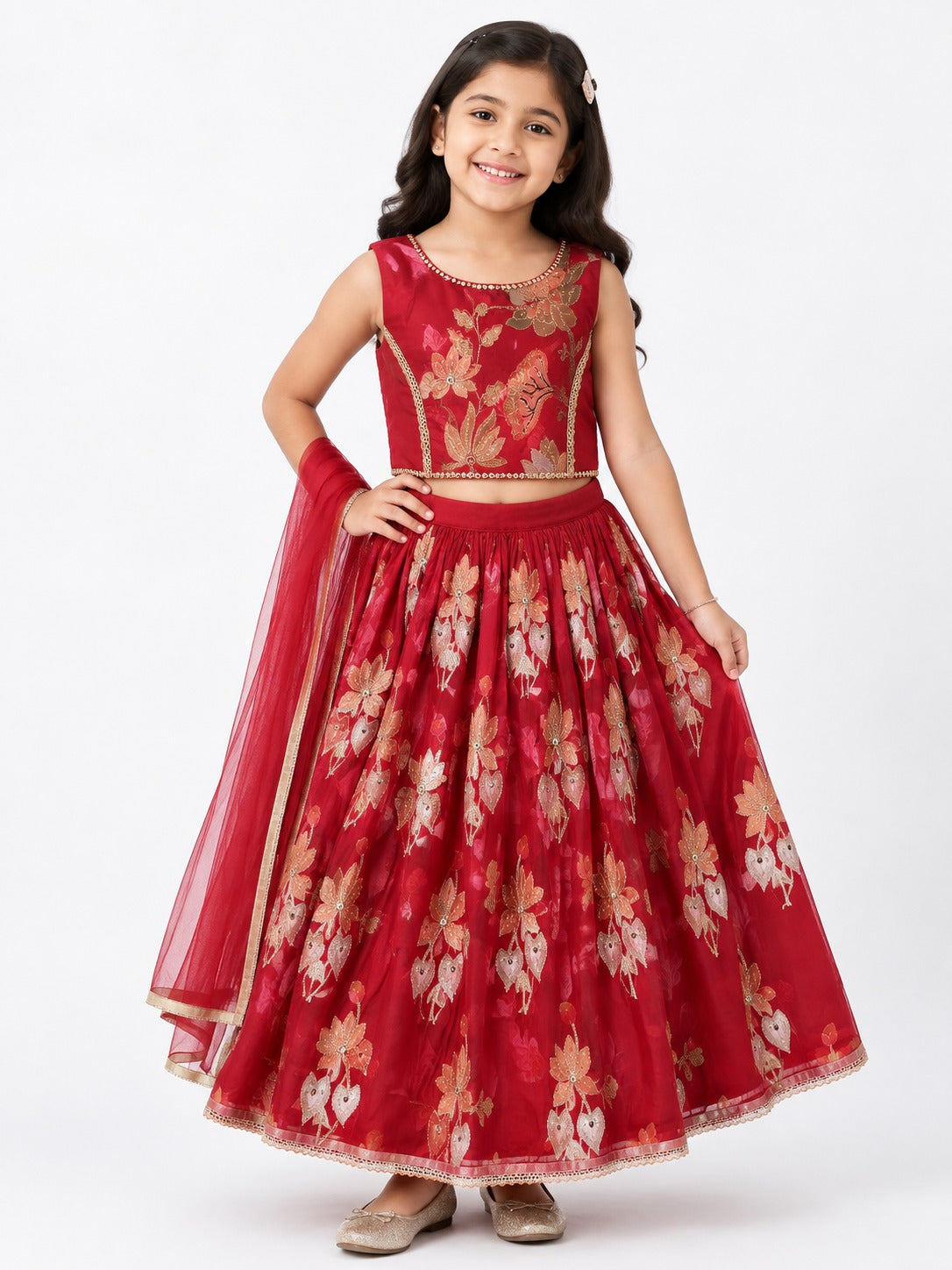 Padmira Lotus Lehenga Set for Girls | 1Y to 6Y