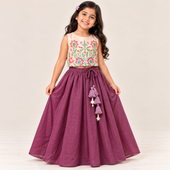 Panel Flare Tie Lehenga Set