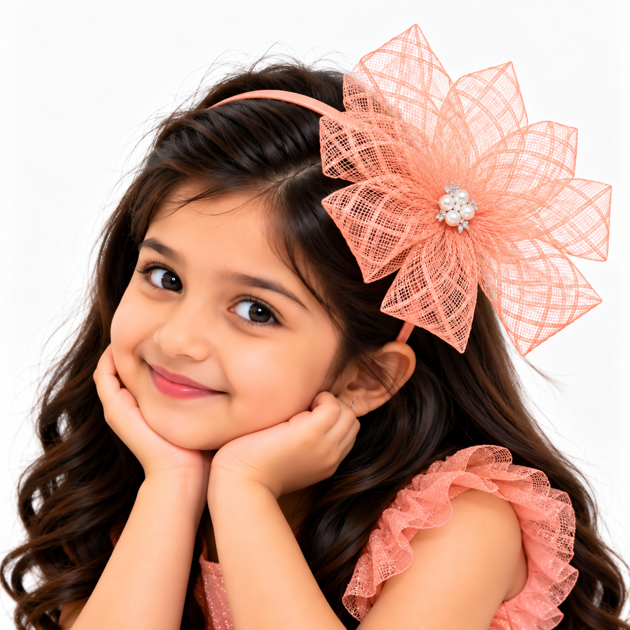 Mesh Petal Bow Headband