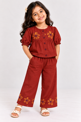 Petal Stitch Button Co-ord Set