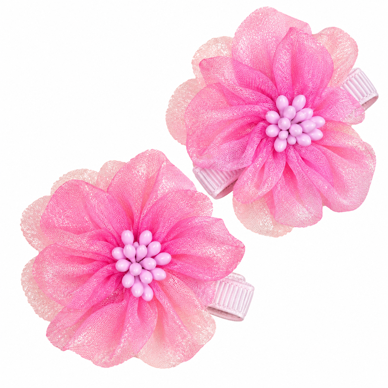 Chiffon Flower Hairclips