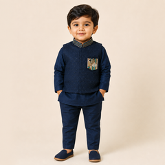 Pocket Charm Jacket Kurta Set