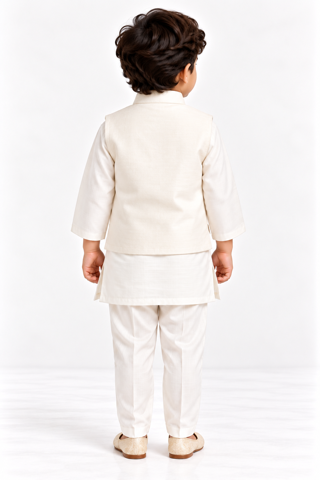 Royal Peacock Jacket Kurta Set | 6M–4Y