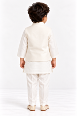 Royal Peacock Jacket Kurta Set | 6M–4Y