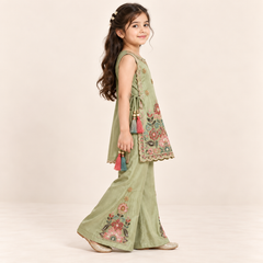 Darika Floral Peplum Sharara Set | 5-18Y
