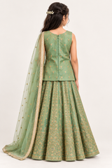 Dhanya Goldwork Lehenga Set | 11-15Y