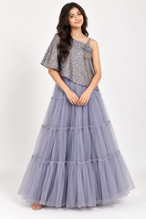 Sana Layered Gown for Girls | 14Y to 15Y