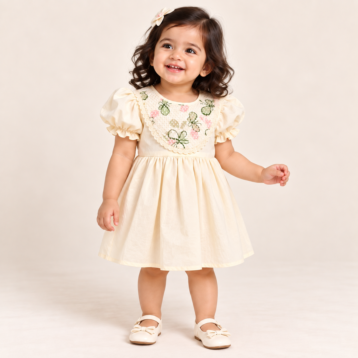 Scallop Sleeve Dress