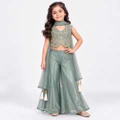 Sequin Élan Gharara set for Girls | 6-7Y