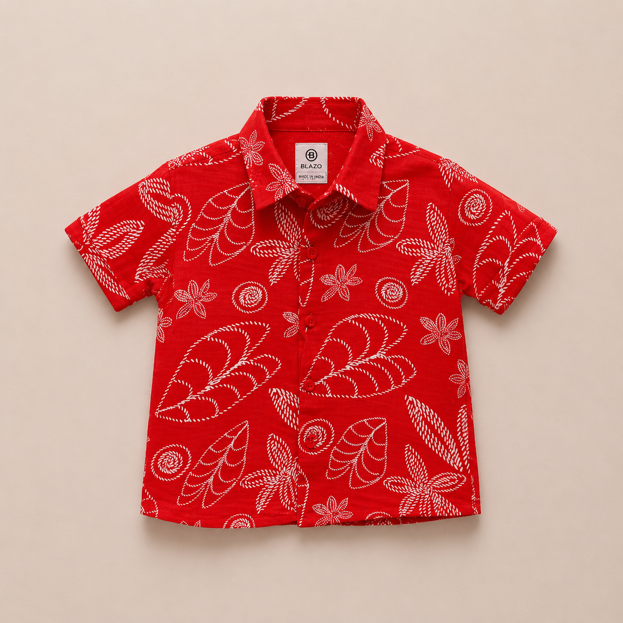 Shinchan Red Muslin Shirt for Boys 1Yto5Y