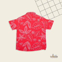 Shinchan Red Muslin Shirt