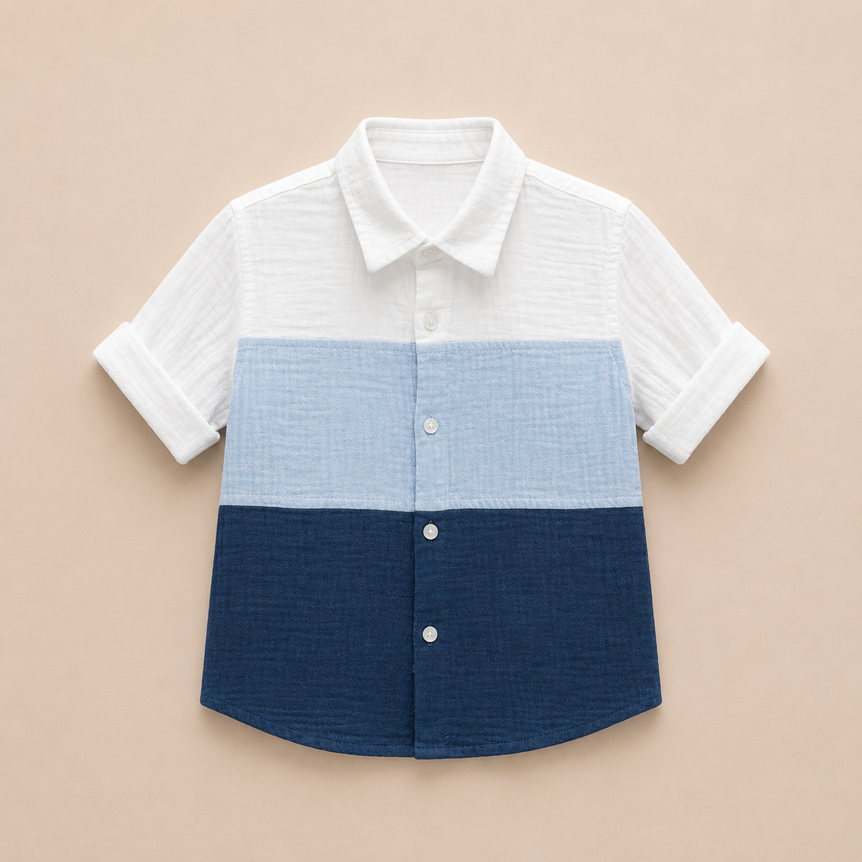 Sky Muslin Shirt for Boys 2Y to 5Y