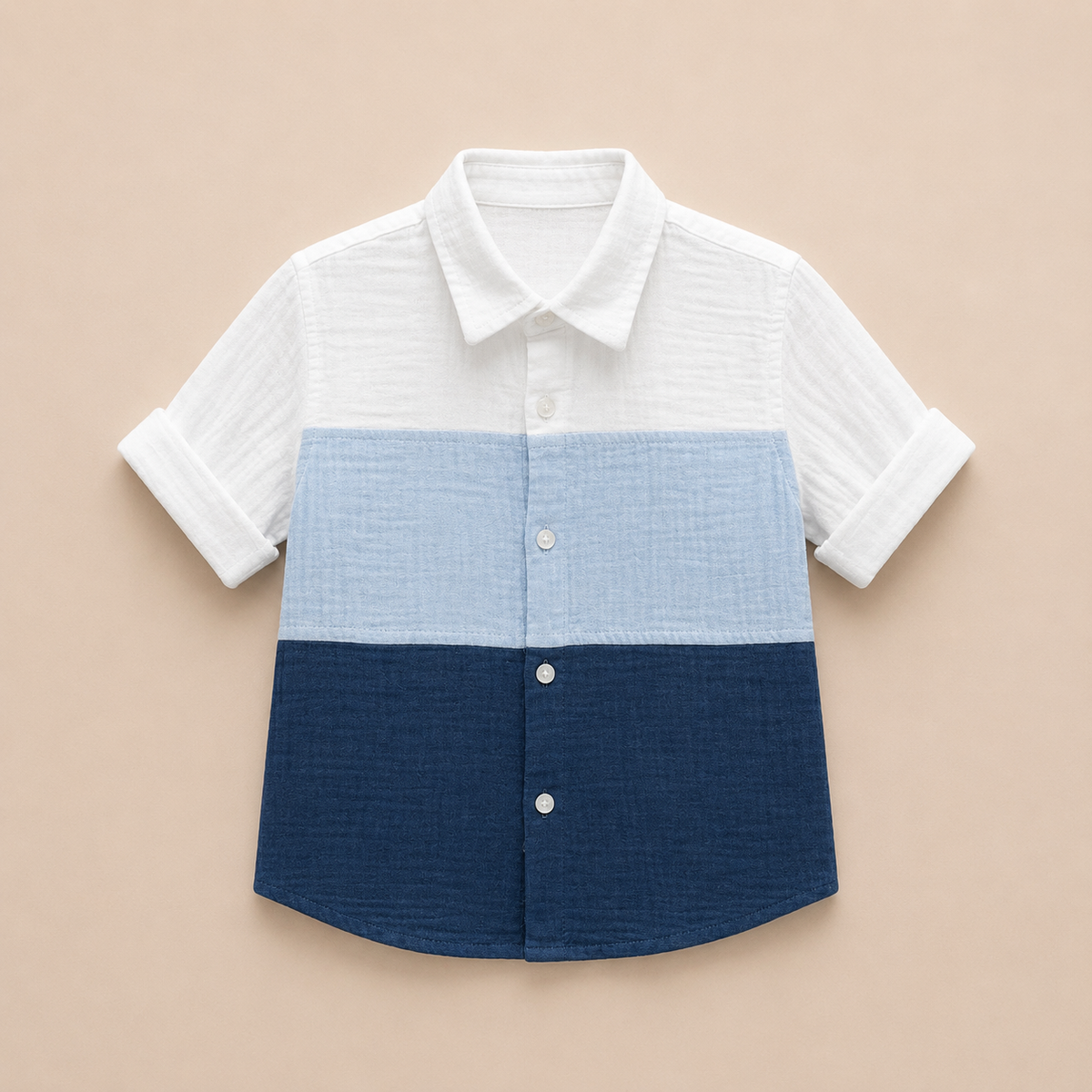 Sky Muslin Shirt for Boys 2Y to 5Y