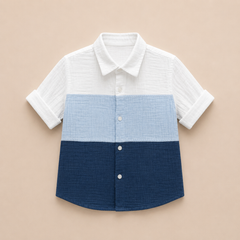 Sky Muslin Shirt for Boys 2Y to 5Y