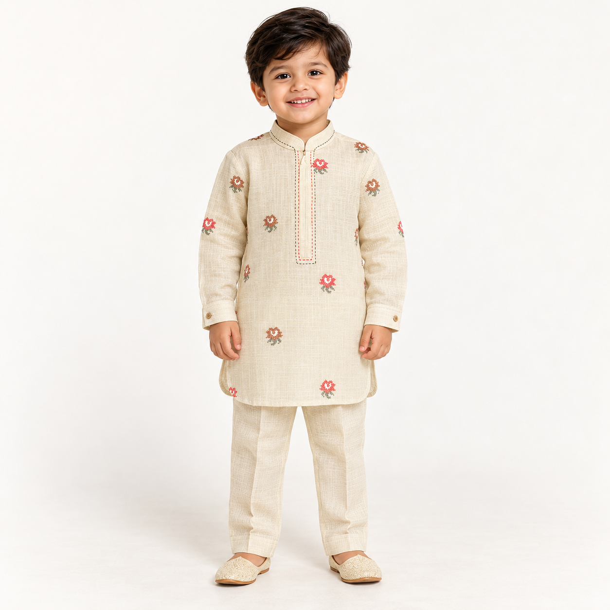 Ivaan Floral Motif Kurta Set