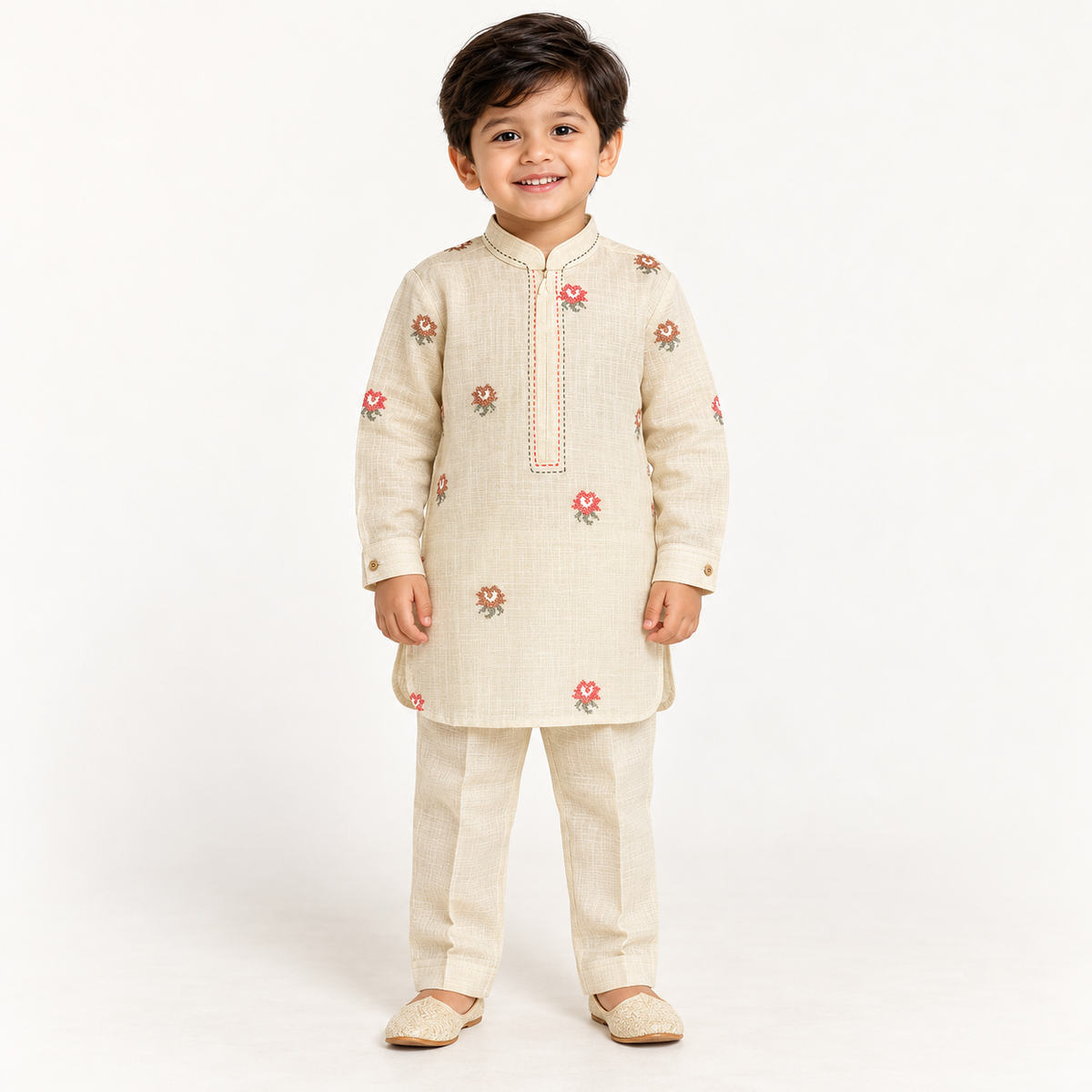 Ivaan Floral Motif Kurta Set