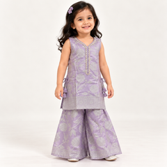Niharika Silver Motif Gharara Set | 1-4Y