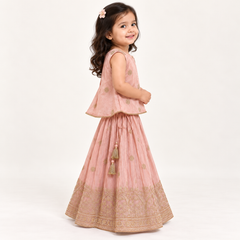 Purva Zari Peplum Lehenga Set | 1-4Y