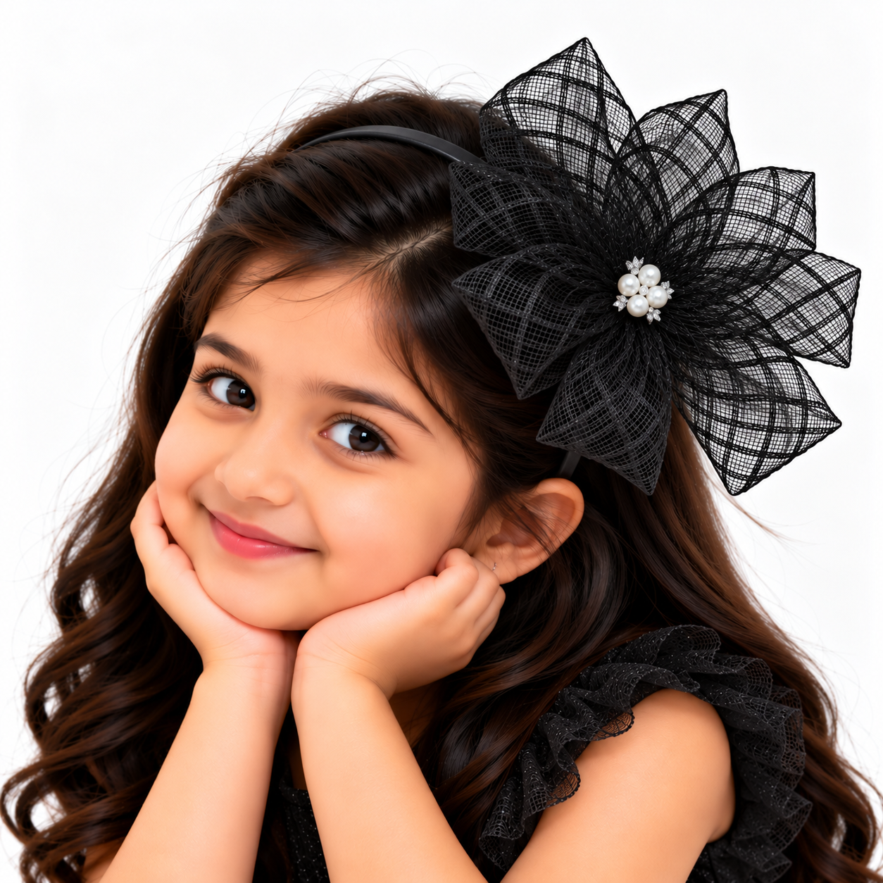 Mesh Petal Bow Headband