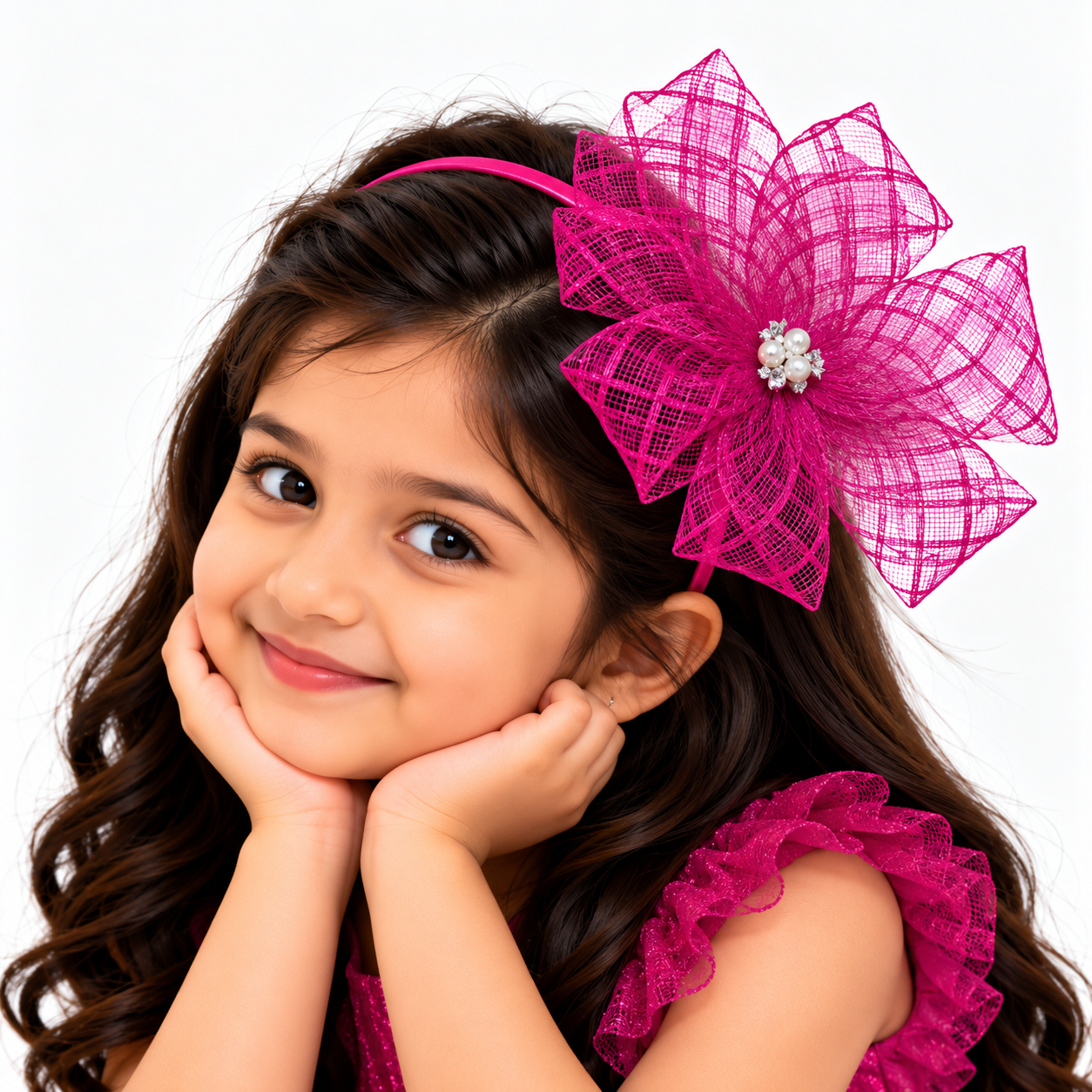 Mesh Petal Bow Headband