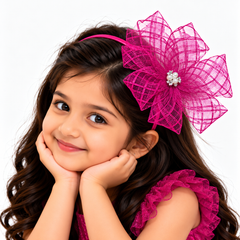 Mesh Petal Bow Headband