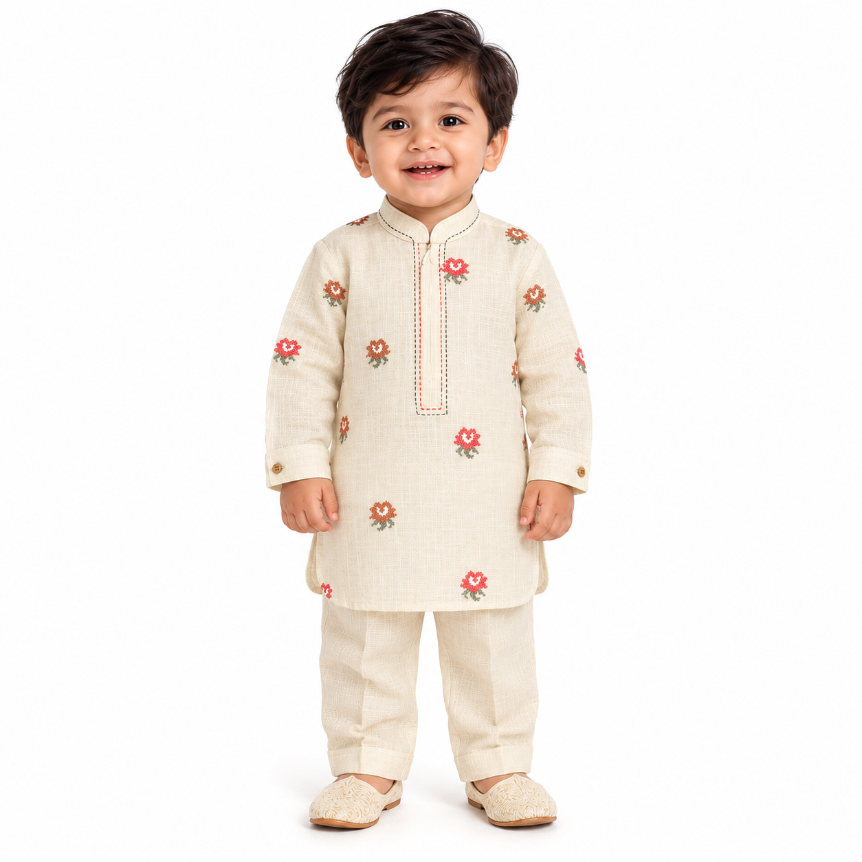 Ivaan Floral Motif Kurta Set