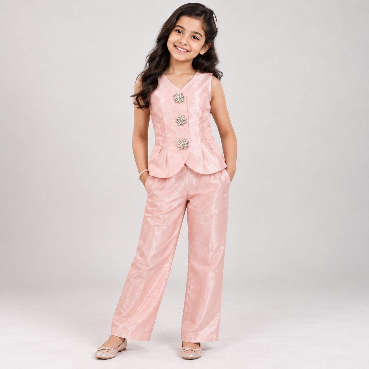 Statement Élan Gharara Set for Girls | 11-12Y