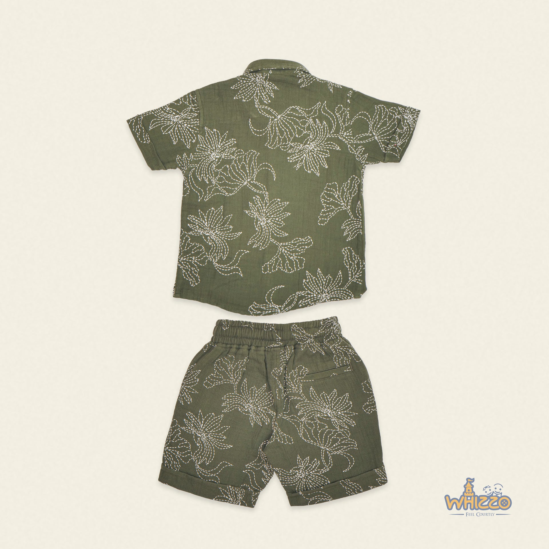 Sun Leaf Muslin Co-Ord for Boys
