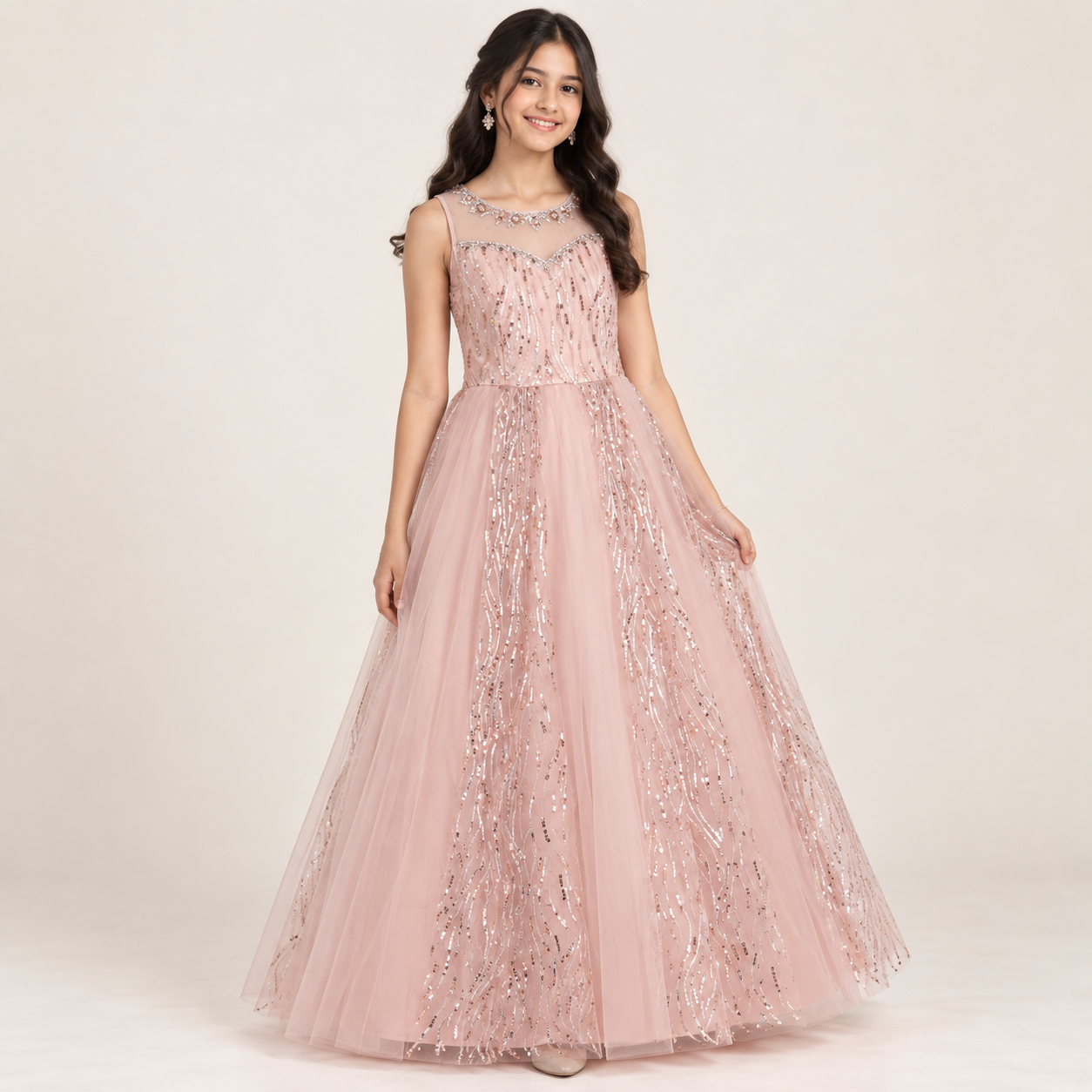 Tara Draped Gown for Girls | 16-18Y