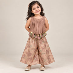 Tassel Royale Gharara Set for Girls | 1Y - 4Y