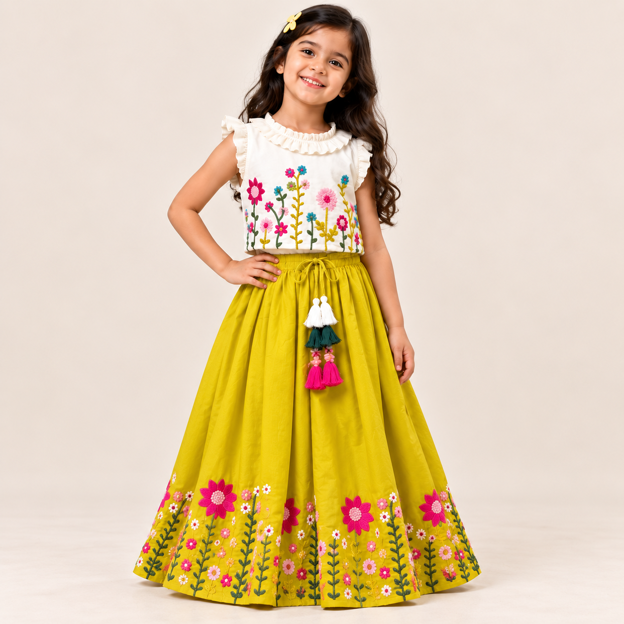 Tassel Waist Lehenga Set
