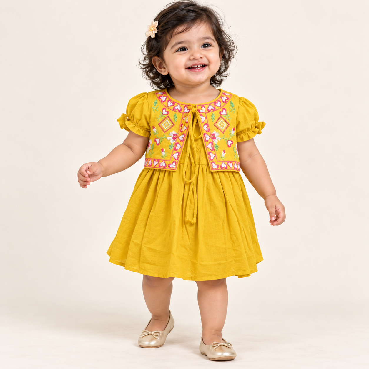 Threadwork Panel Jacket Dress