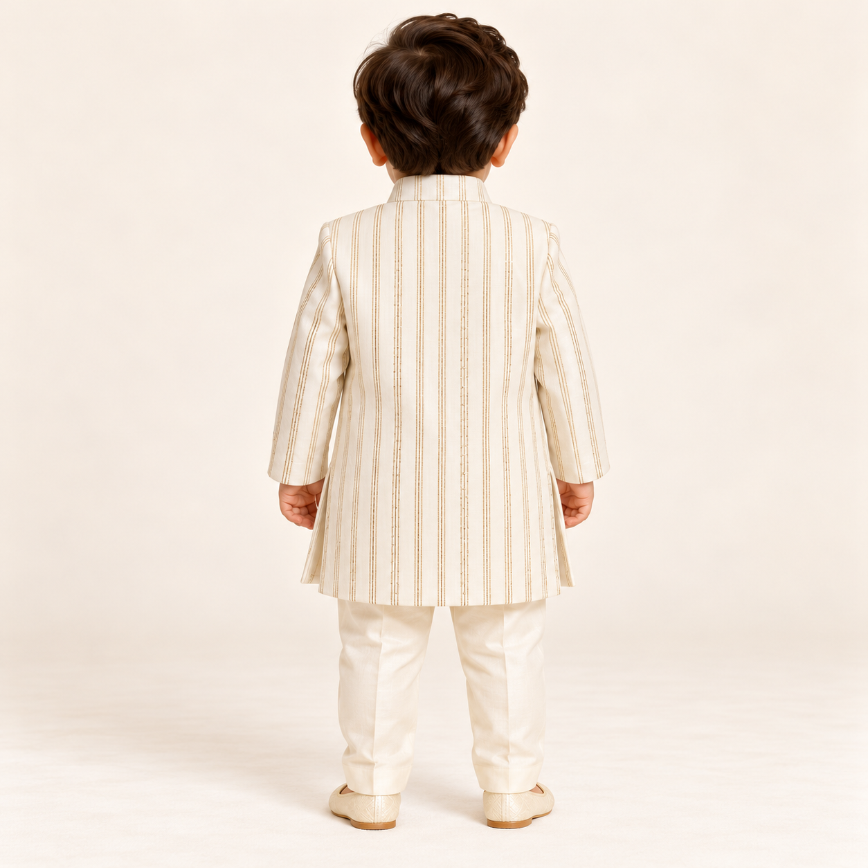 Kanishk Hand-Painted Royal Elephant Sherwani Set | 6M-2Y