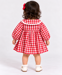 Gingham Pocket Detail Dress | 3M-4Y