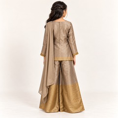 Lohita Dual-Tone Brocade Gharara Set | 5-18Y