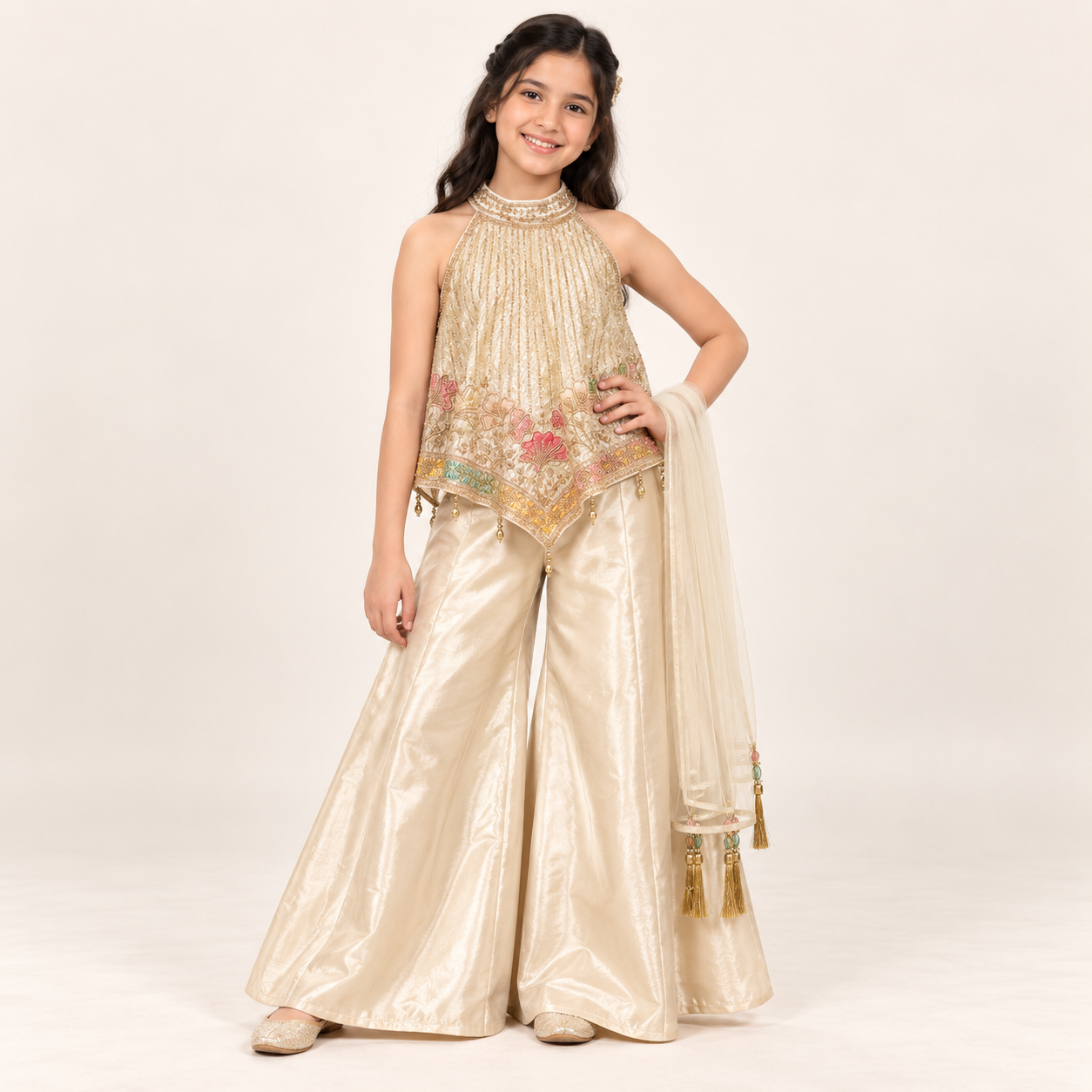 Tvesha Embroidered Sharara Set for Girls | 6Y to 18Y