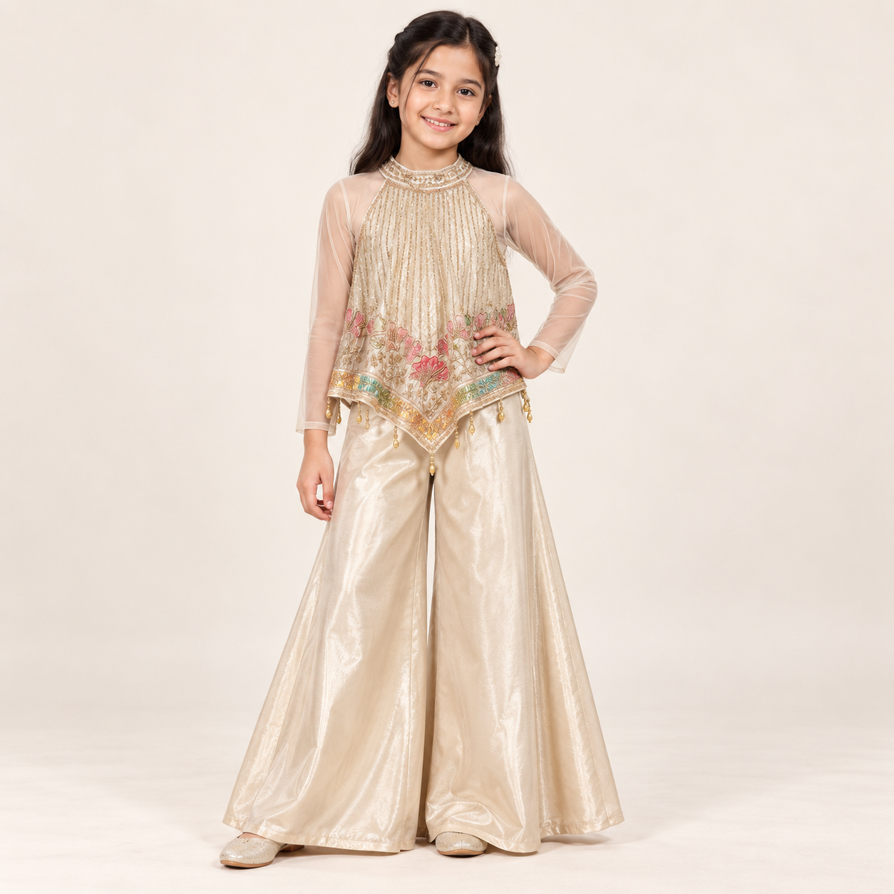 Tvesha Embroidered Sharara Set for Girls | 6Y to 18Y