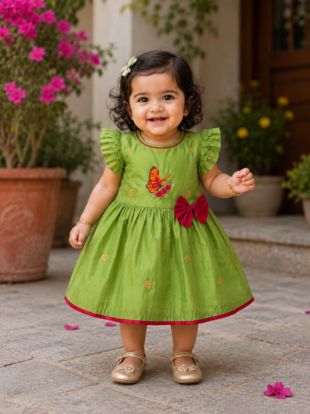 Vannathi Silk Dress for Girls | 1Y to 5Y