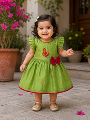 Vannathi Silk Dress for Girls | 1Y to 5Y