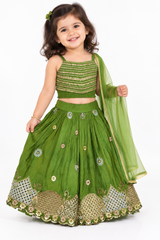 Veloura Sequin Lehenga Set for Girls | 1Y to 4Y