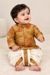 Vihaan Floral Jacquard Dhoti Set for Boys | 3M to 2Y