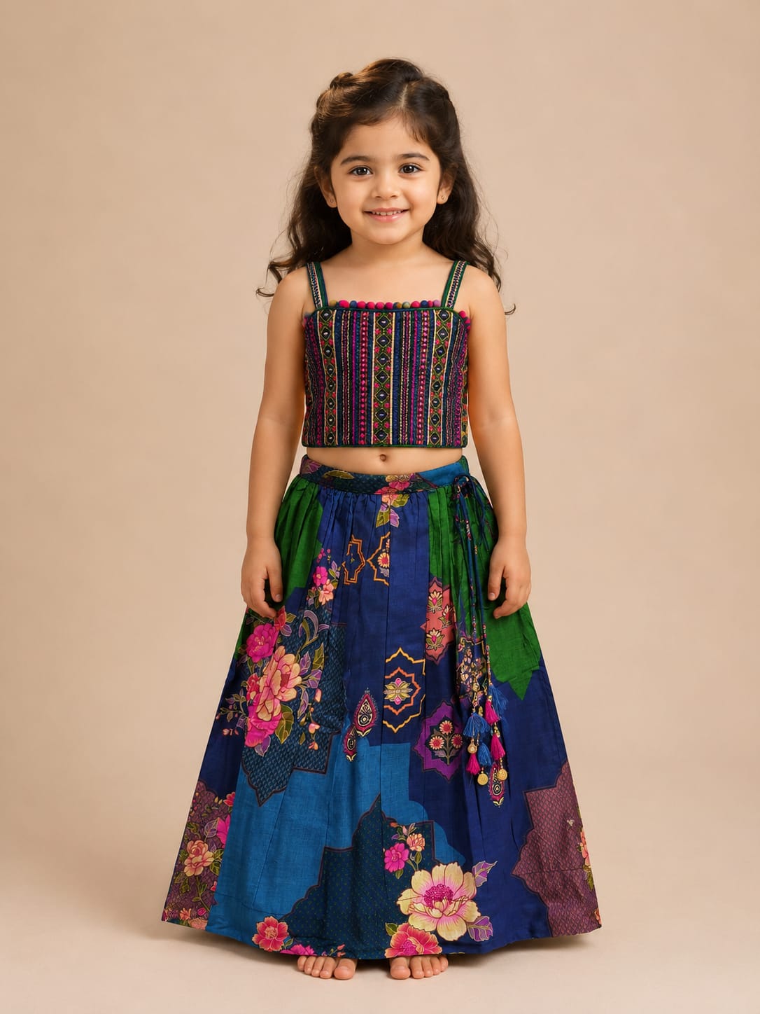Ripple Charm Modal Lehenga For Girls 1Y to 10Y