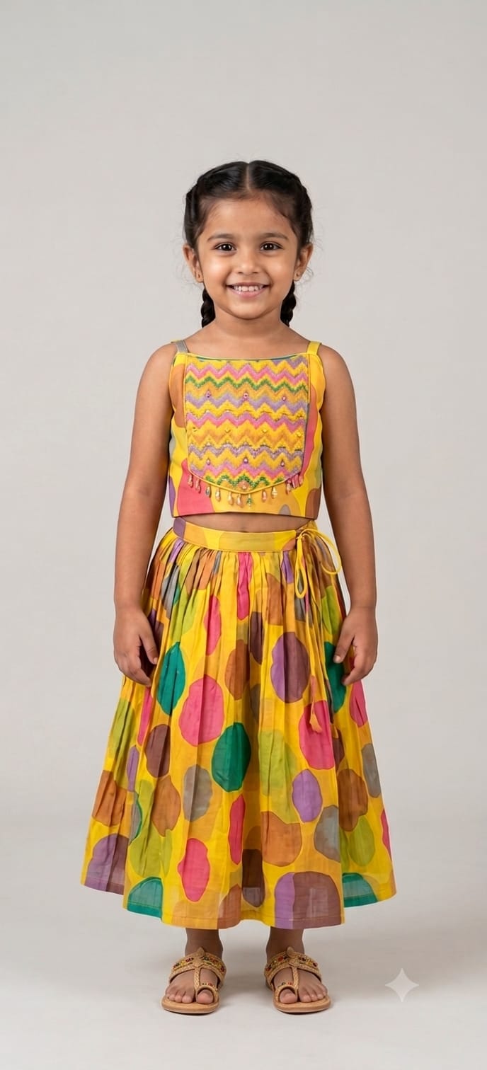 Carnival Modal Silk Lehenga for Girls 1Y to 5Y