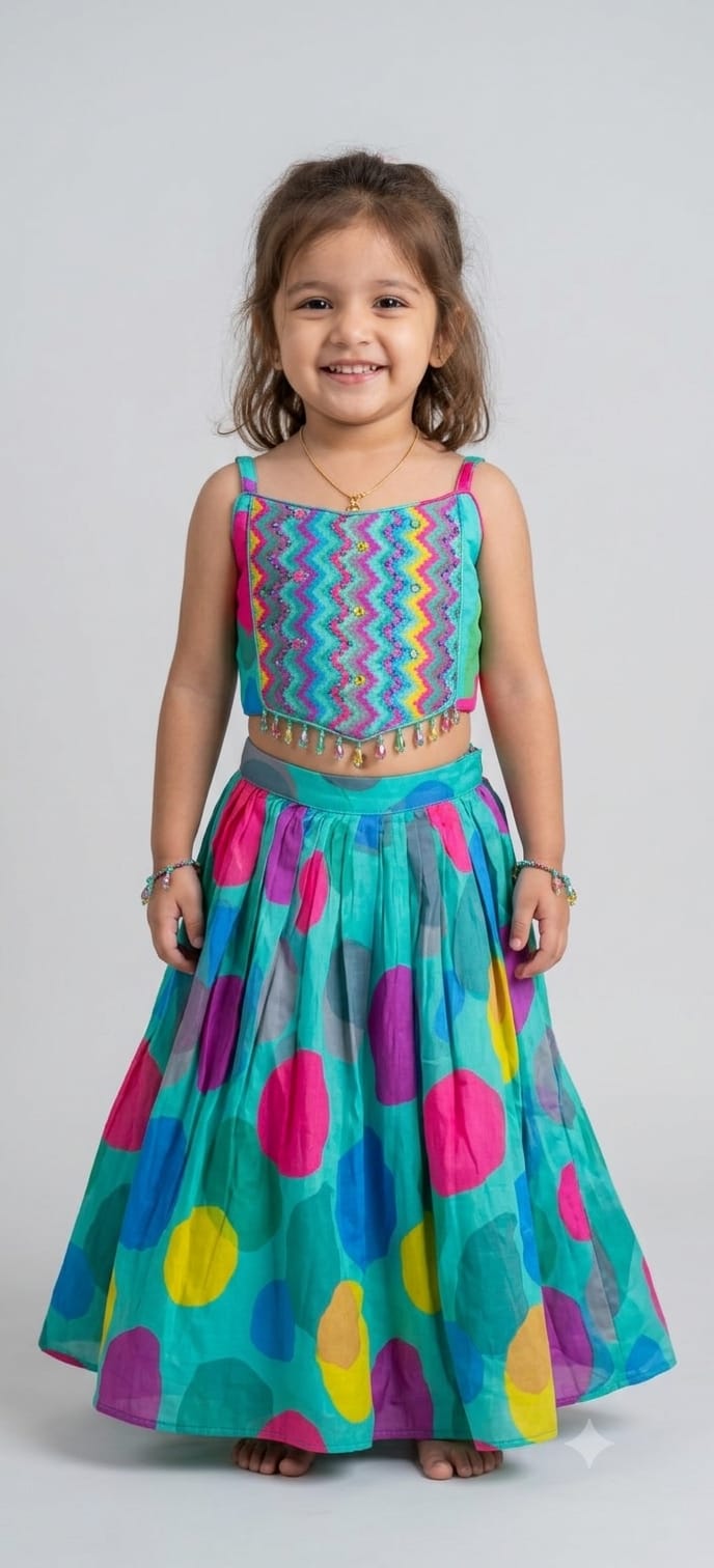 Carnival Modal Silk Lehenga for Girls 1Y to 5Y