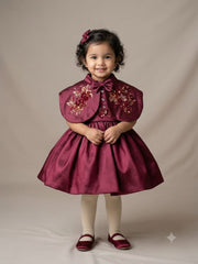 Tiny Couture Cape Birthday Dress For Girls 1Y to 6Y