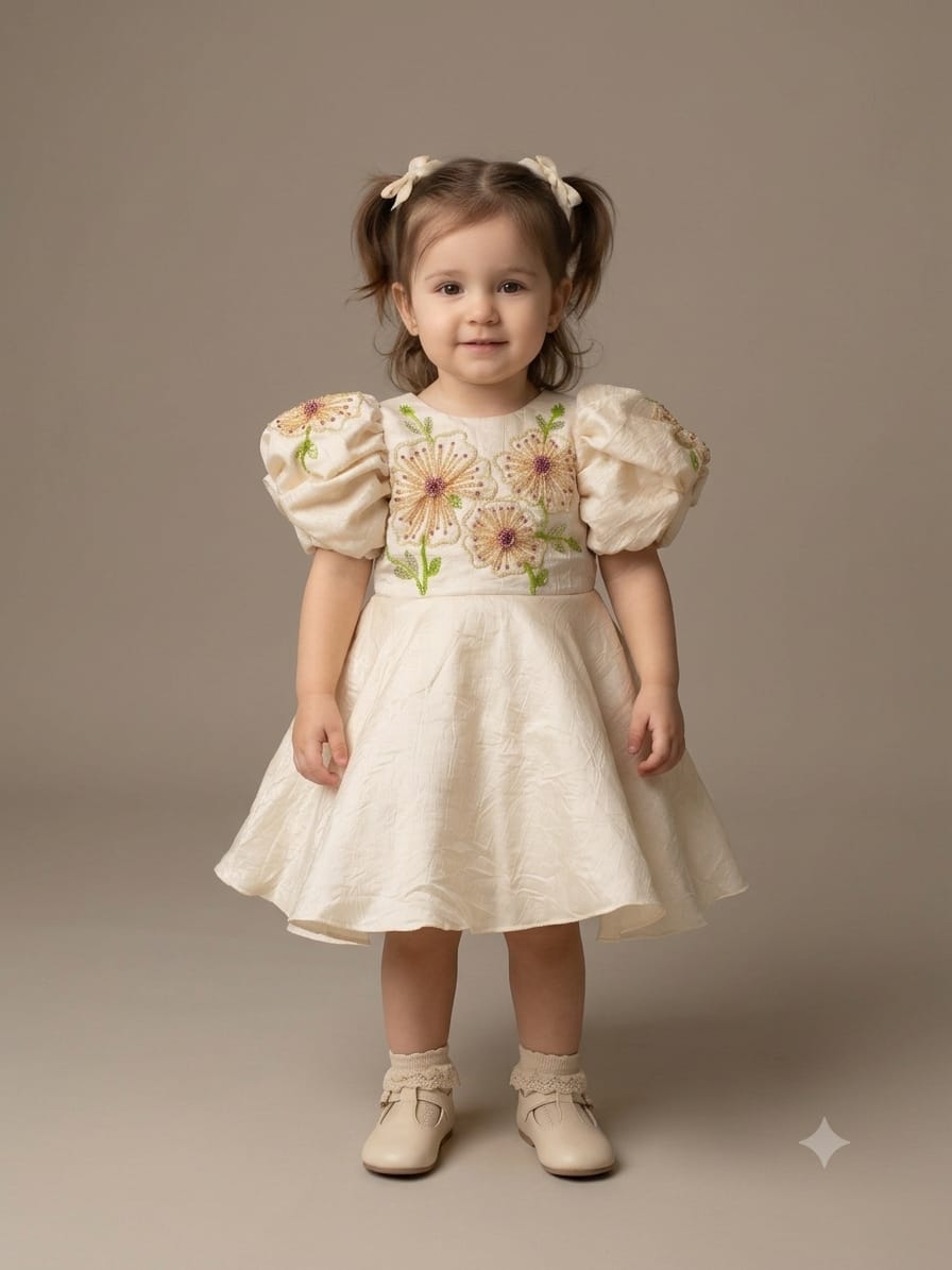Pearl Meadow Birthday Dress For Girls 1Y to 6Y
