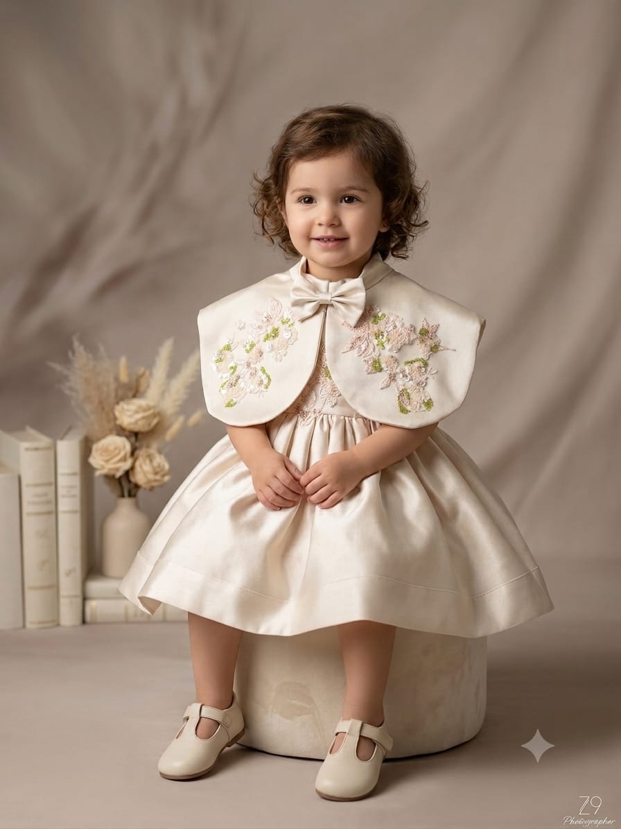 Tiny Couture Cape Birthday Dress For Girls 1Y to 6Y