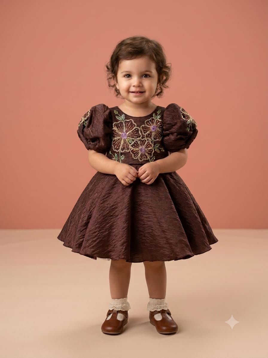 Pearl Meadow Birthday Dress For Girls 1Y to 6Y