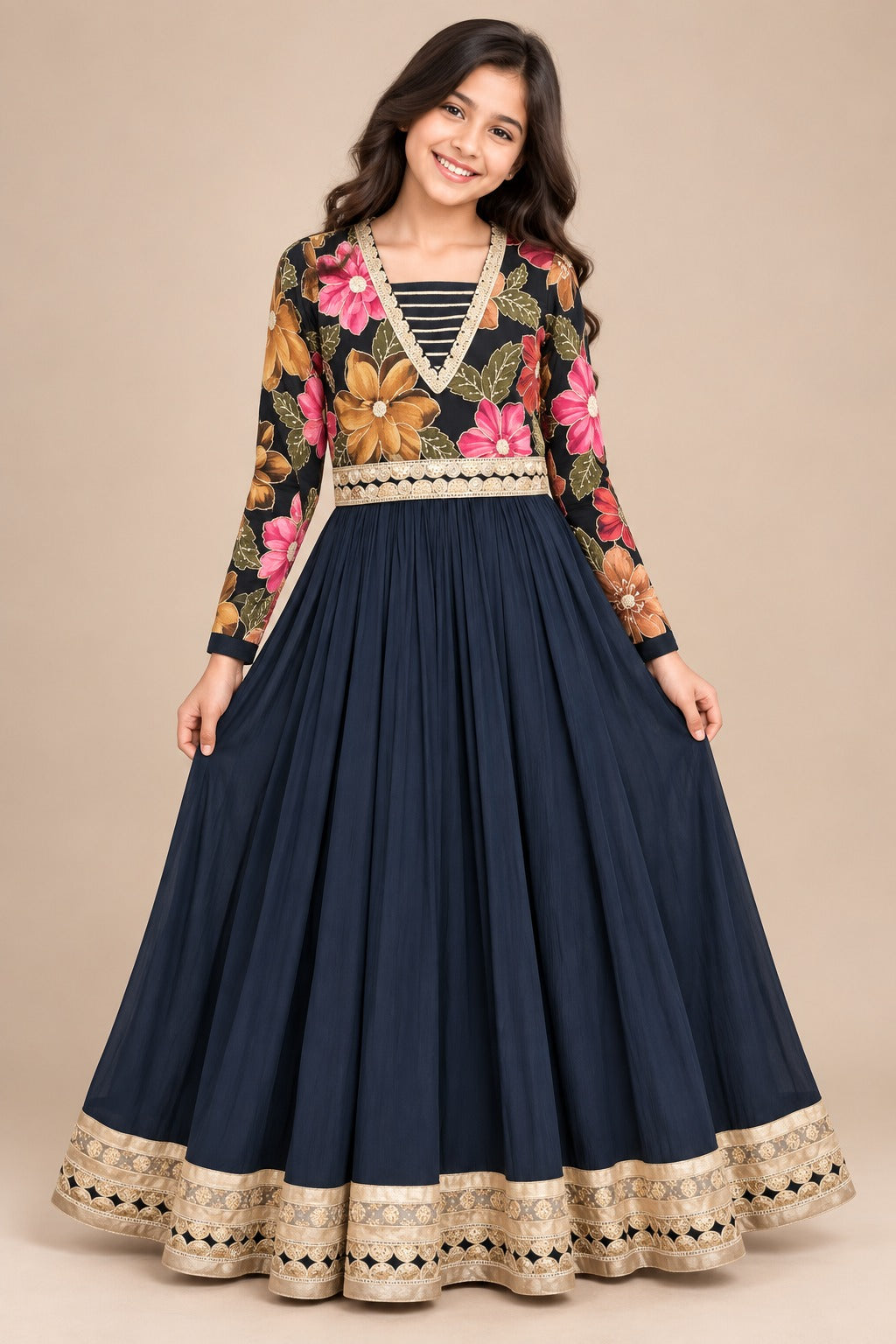 Ivy Floral Gown for Girls | 7Y to 8Y
